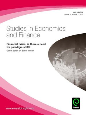 cover image of Studies in Economics and Finance, Volume 27, Issue 2